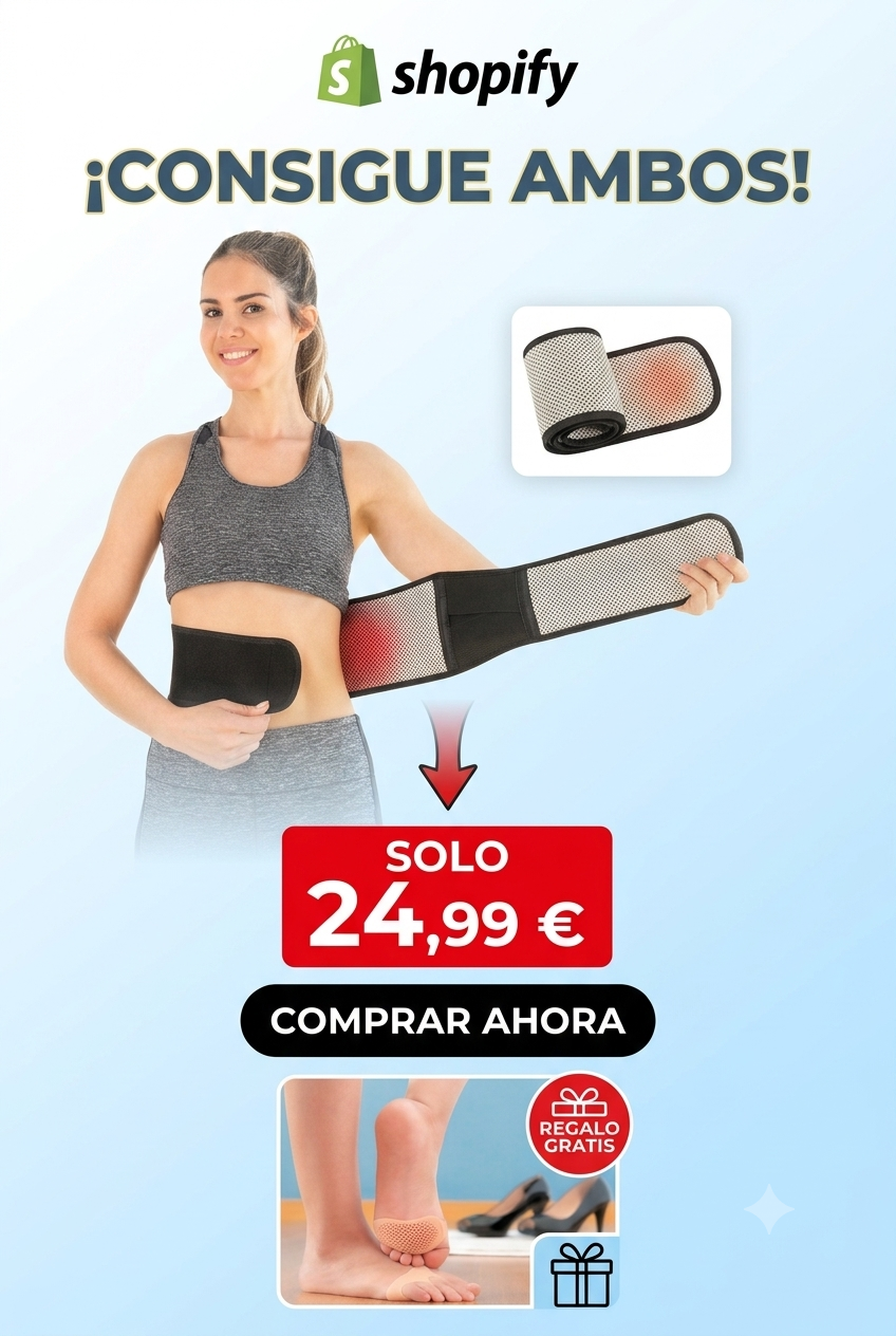 Faja Térmica Correctora con Imanes de Turmalina Tourmabelt InnovaGoods